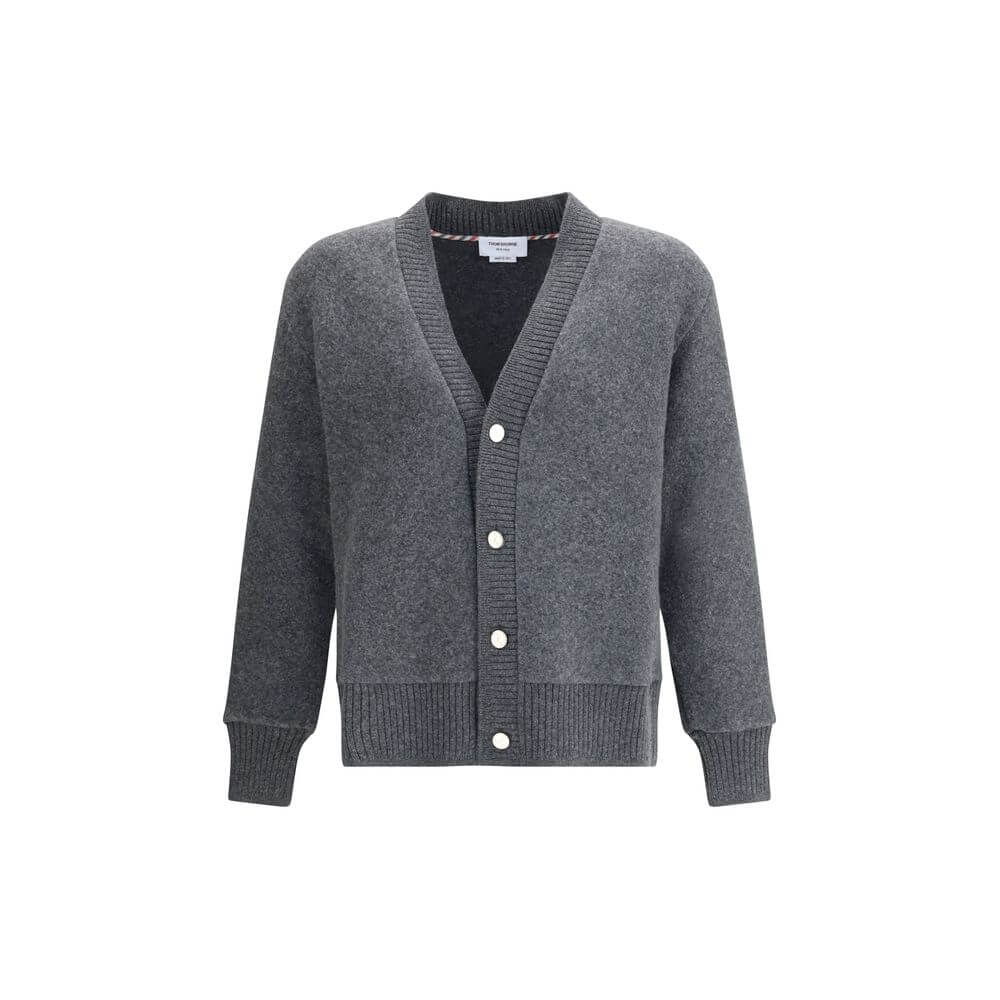 Thom Browne Gray Wool Cardigan