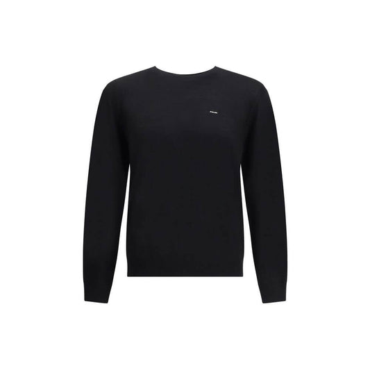 Prada Black Fleece Wool Sweatshirt