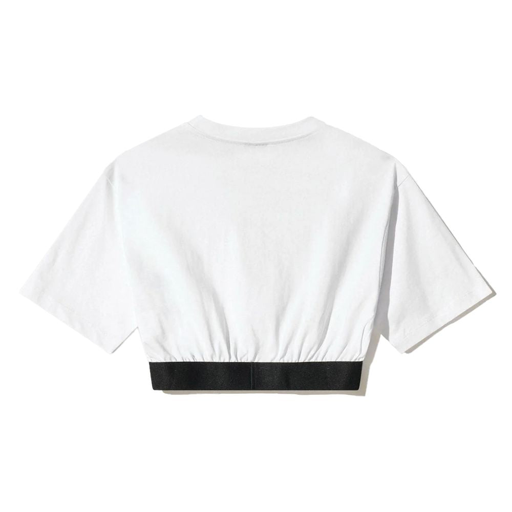 Comme Des Fuckdown White Cotton Tops & T-Shirt CO-15884-S