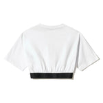 Comme Des Fuckdown White Cotton Tops & T-Shirt CO-15884-S