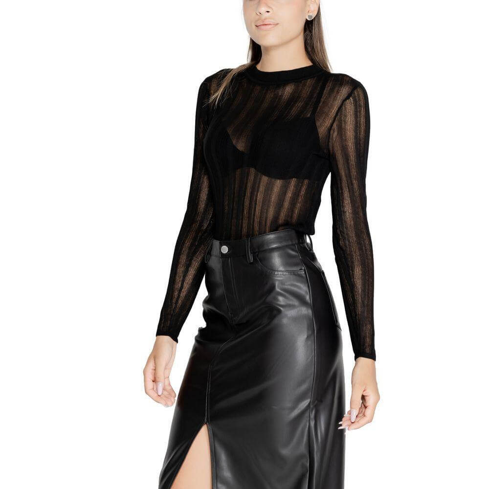 Vila Clothes Black Viscose Sportswear VI-15186300009-IT40|S