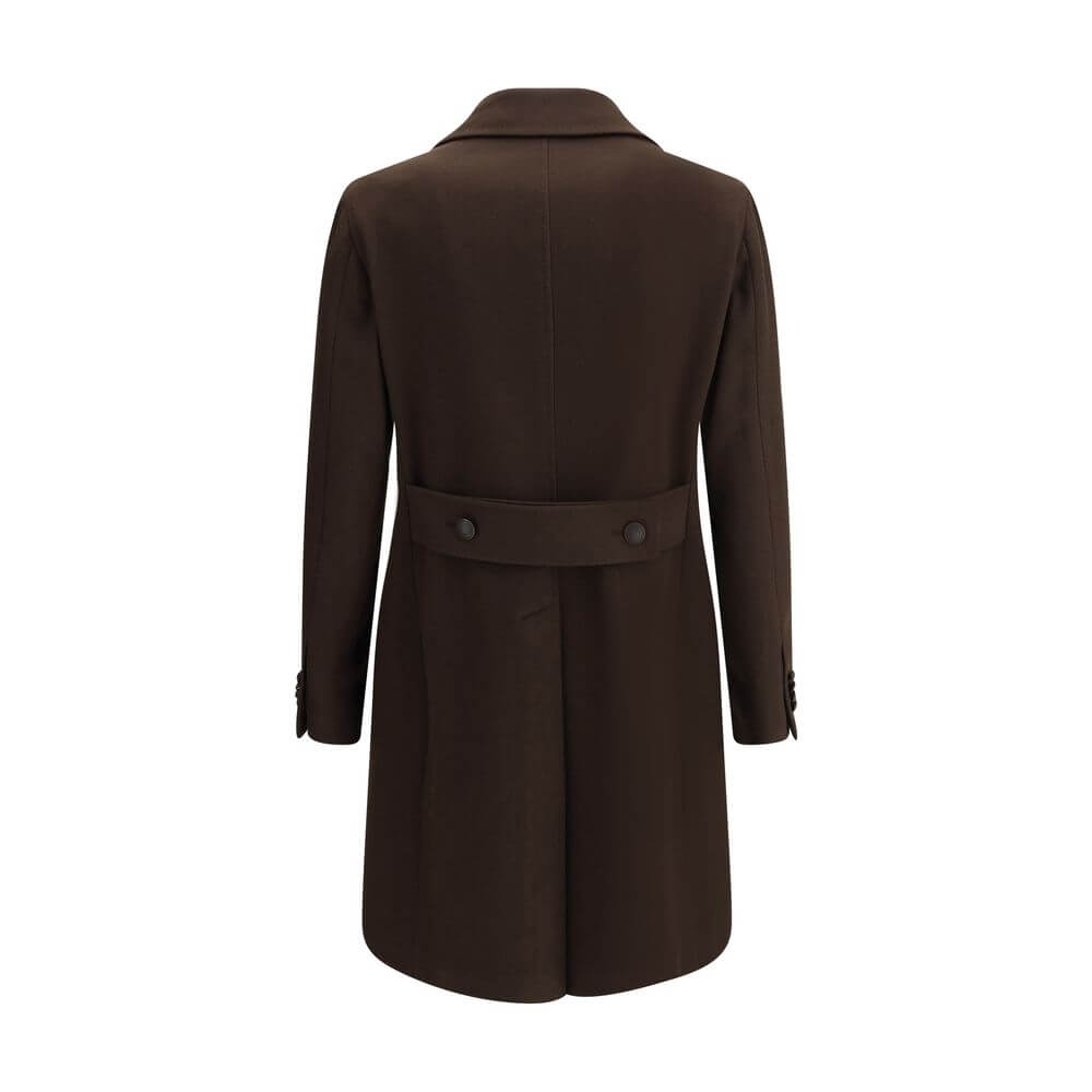 Tagliatore Brown Wool Coat