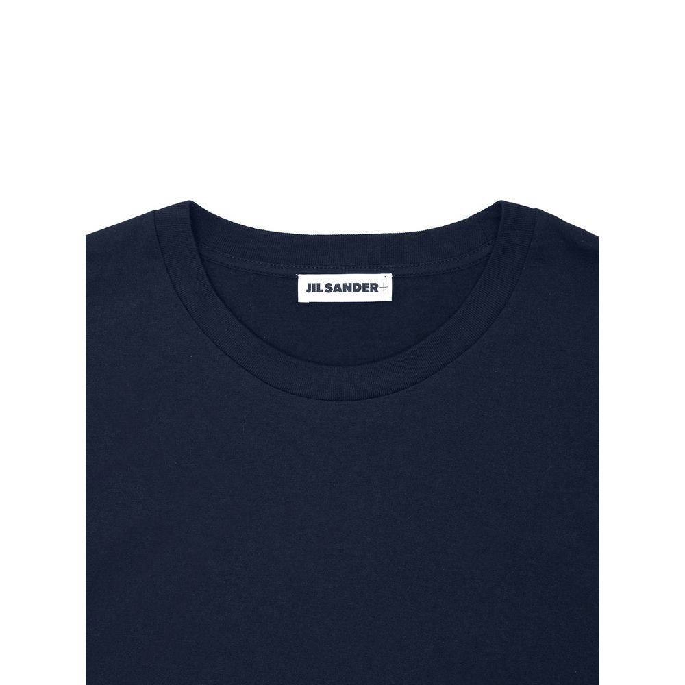 Jil Sander Blue Cotton Long Dress
