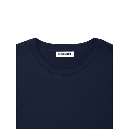 Jil Sander Blue Cotton Long Dress