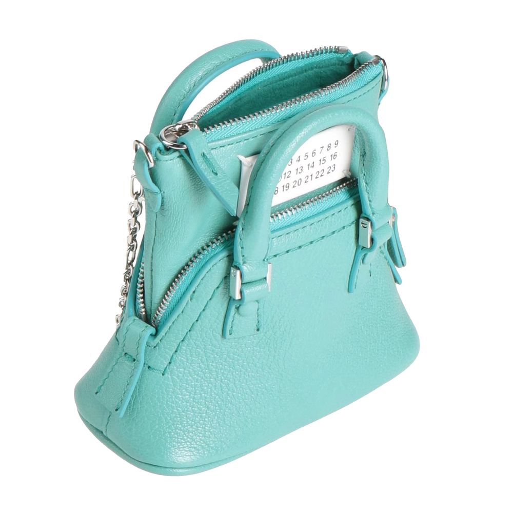 Maison Margiela Light Blue Goat Leather Women Shoulder Bag