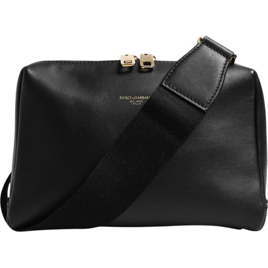 Dolce & Gabbana Black Mediterranean Leather Shoulder Crossbody Bag 1728,67345645728,Bags,Bags - Men - Bags,Black,Dolce & Gabbana,Material: 88% Calf Leather 12% Viscose,Men,Men - Bags,Preowned / Defect BAG4481