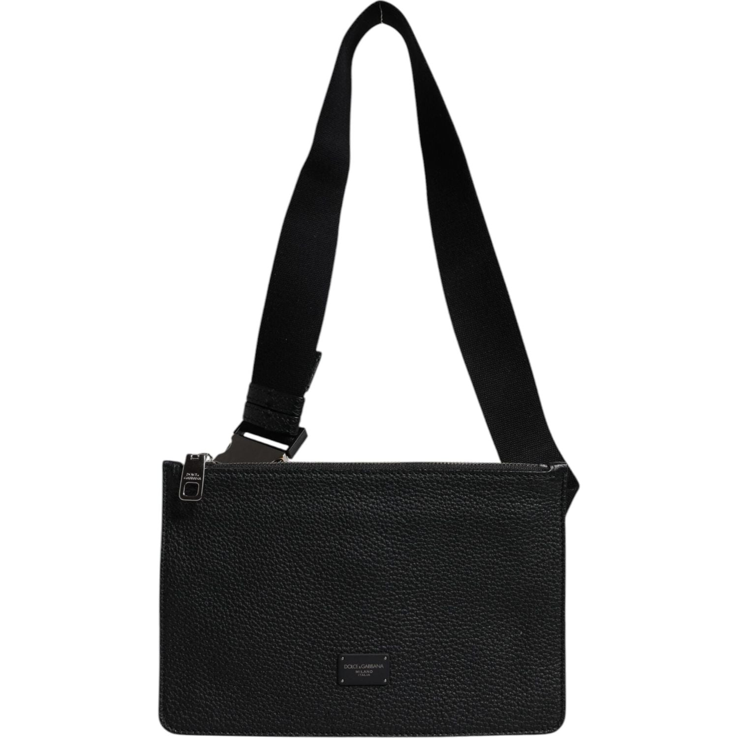 Front view with bag zipped and handles upright.
