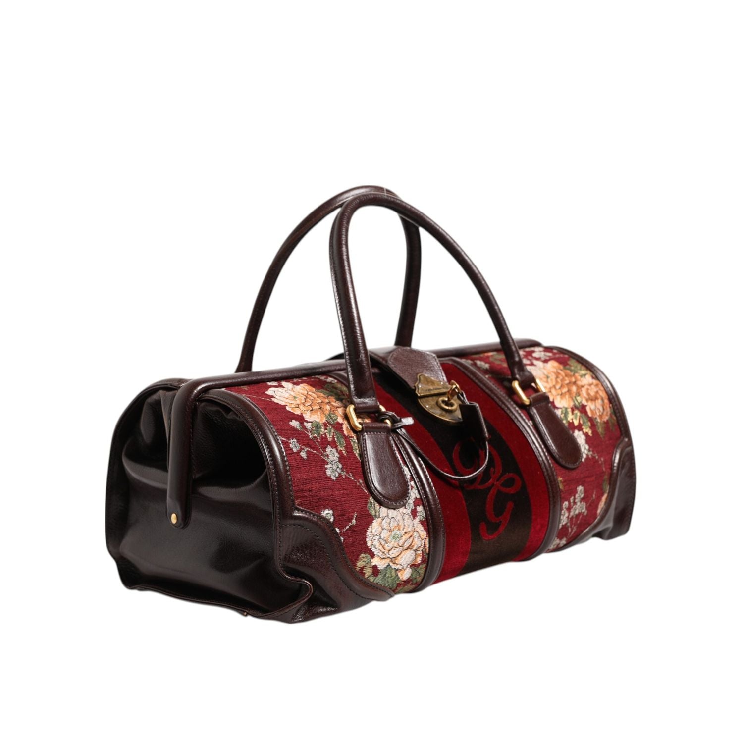 Front view with bag zipped and handles upright.