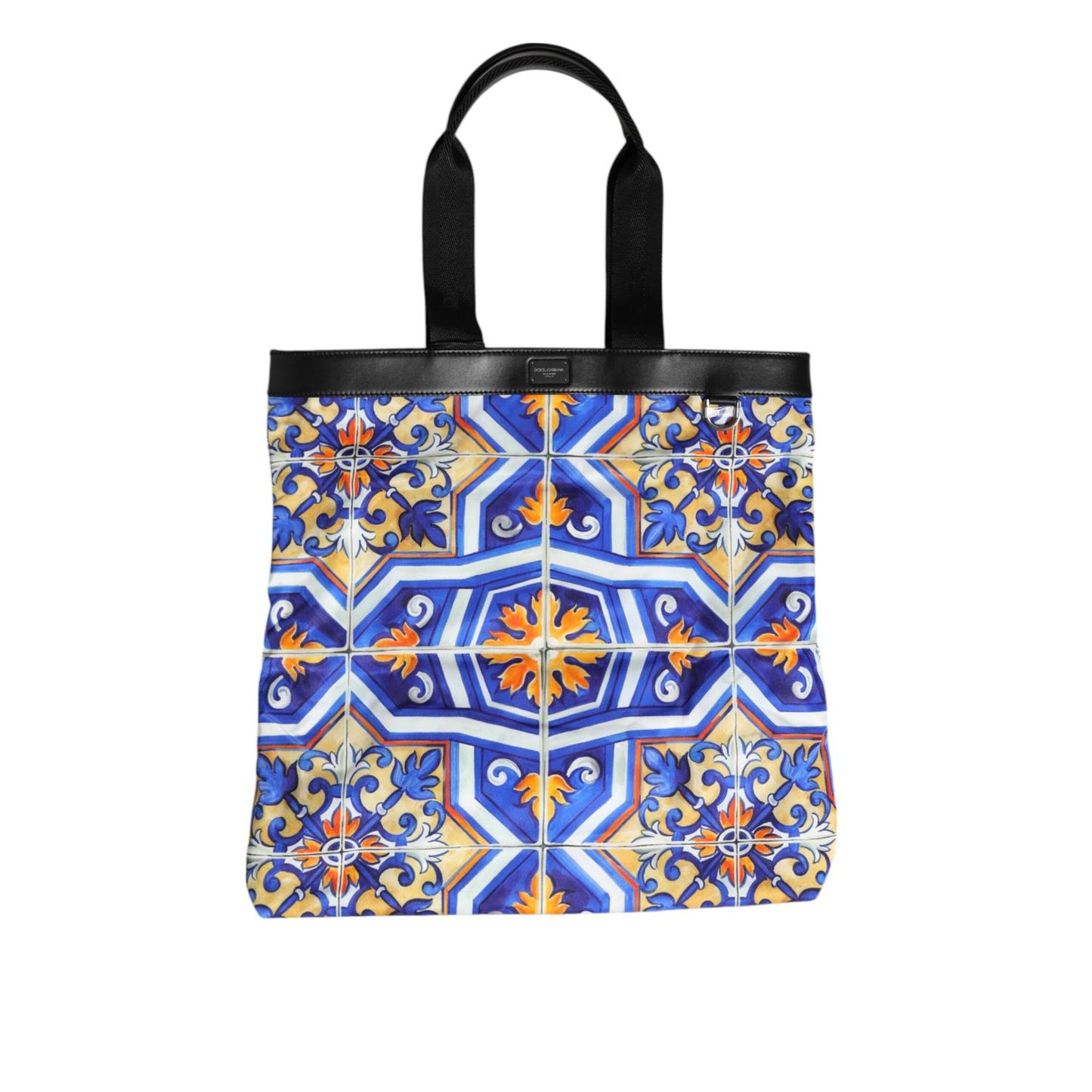 Dolce & Gabbana Multicolor Maiolica Print Tote Shoulder Strap Bag