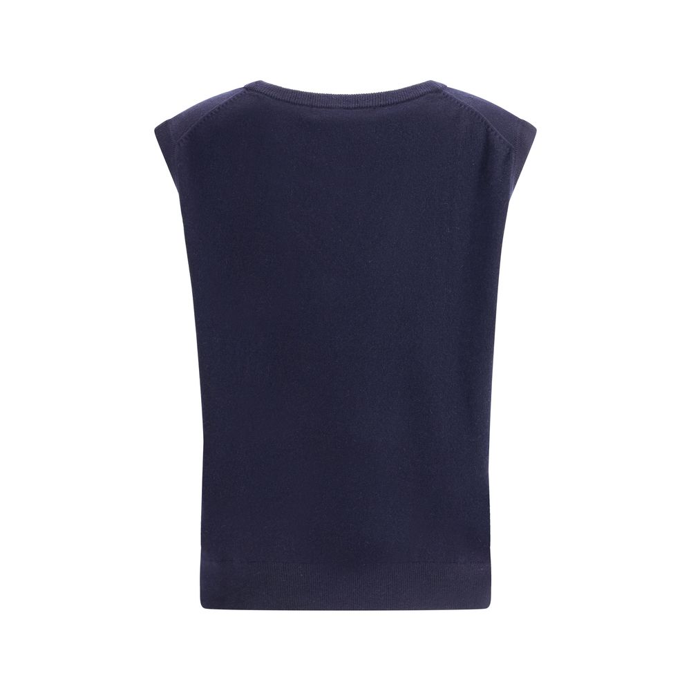 Extreme Cashmere Blue Cashmere Sleeveles Sweater