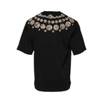 Dolce & Gabbana Black Coin Print Cotton Crew Neck T-shirt TSH91019-44