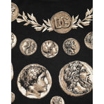Dolce & Gabbana Black Coin Print Cotton Crew Neck T-shirt TSH91019-44
