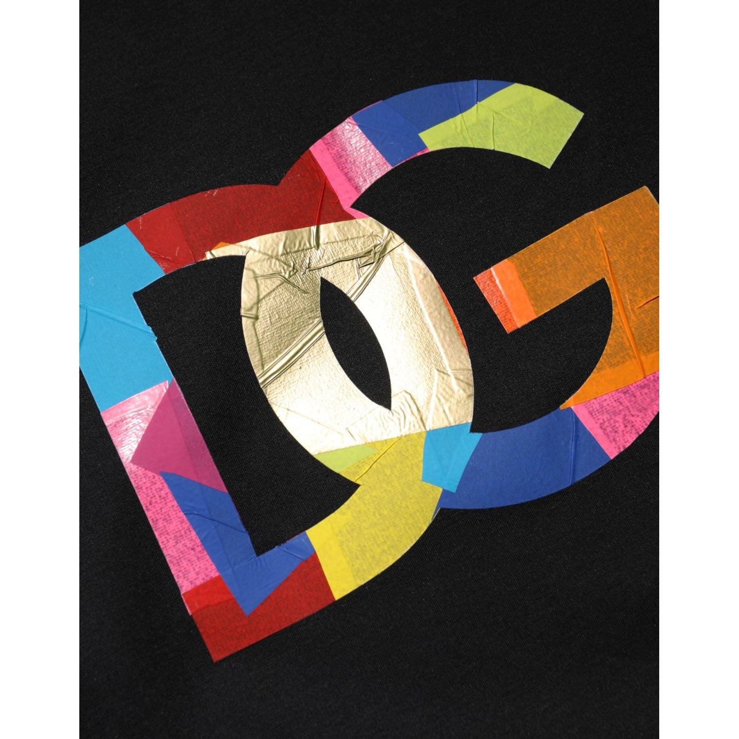 Dolce & Gabbana Black DG Logo Print Cotton Crew Neck T-shirt TSH91059-54