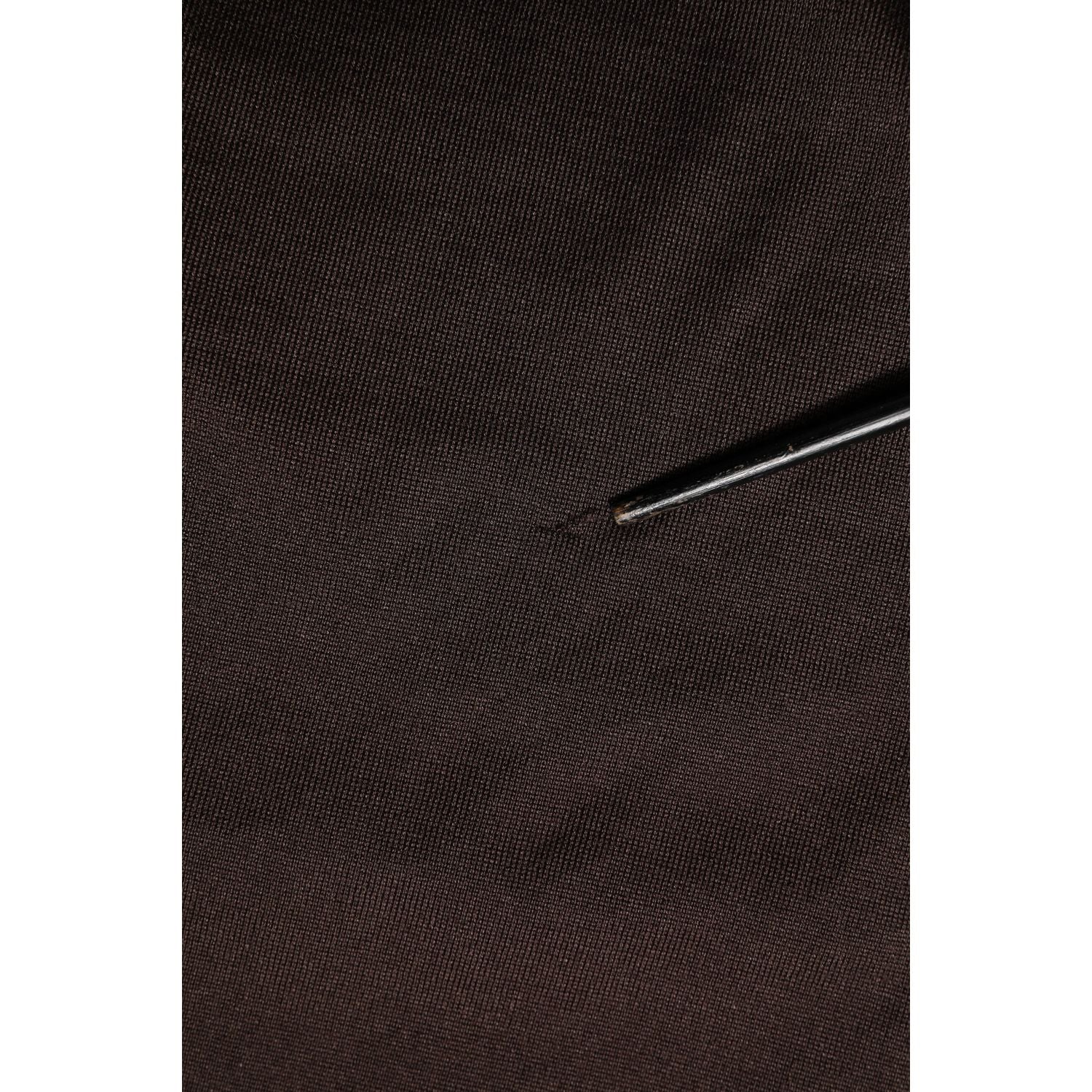 Dolce & Gabbana Brown Silk Crew Neck Short Sleeves T-shirt