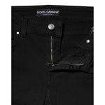 Dolce & Gabbana Black Cotton Skinny Mid Waist Denim Jeans PAN76546-38