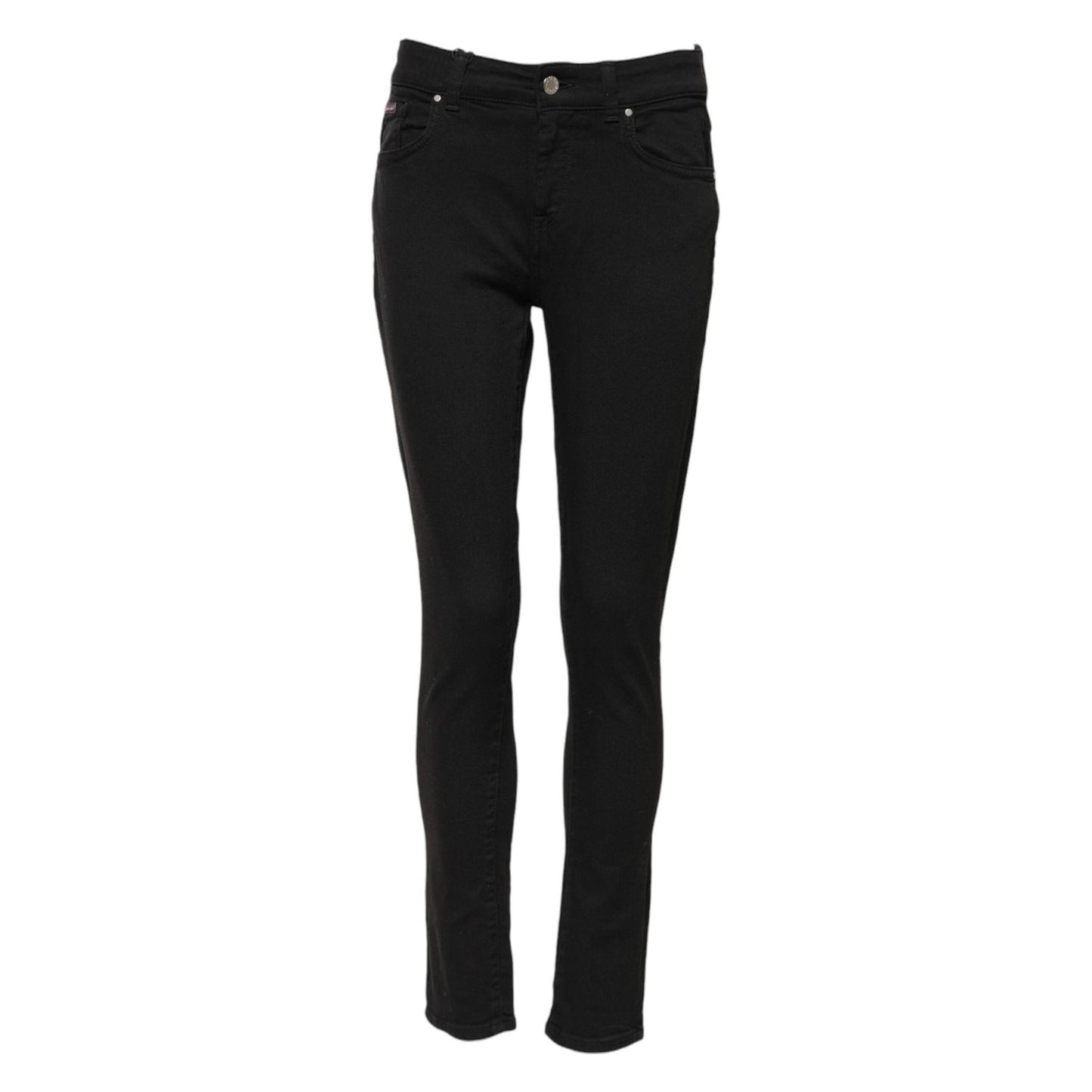 Dolce & Gabbana Black Cotton Skinny Mid Waist Denim Jeans PAN76547-40