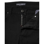 Dolce & Gabbana Black Cotton Skinny Mid Waist Denim Jeans PAN76547-40
