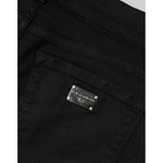 Dolce & Gabbana Black Cotton Skinny Mid Waist Denim Jeans PAN76547-40