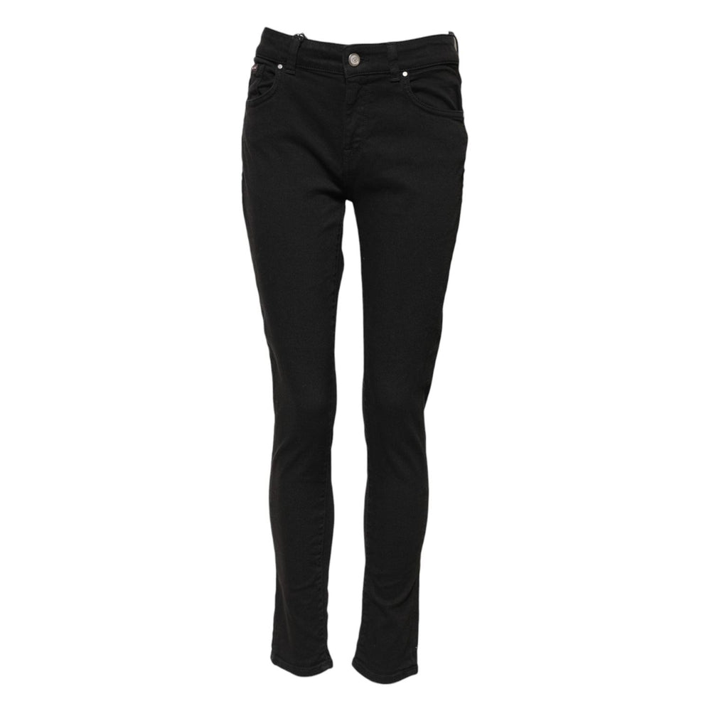 Dolce & Gabbana Black Cotton Skinny Mid Waist Denim Jeans PAN76548-44