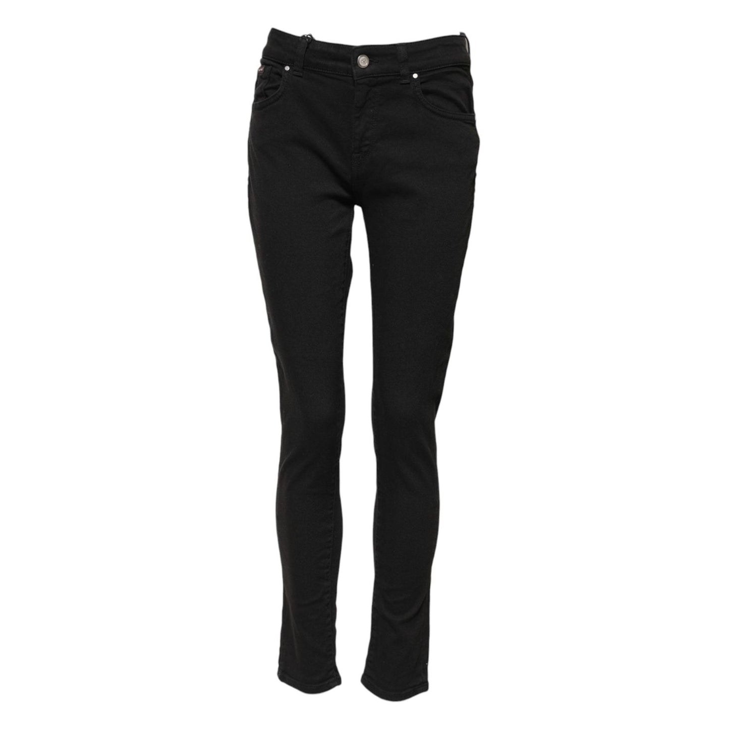 Dolce & Gabbana Black Cotton Skinny Mid Waist Denim Jeans PAN76548-44
