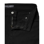 Dolce & Gabbana Black Cotton Skinny Mid Waist Denim Jeans PAN76548-44