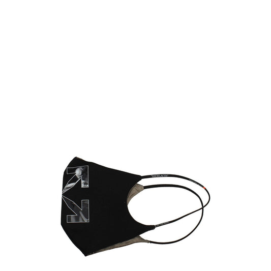 Off-White Black Cotton Facemasks OF8547171860745BT