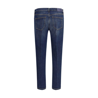 PT Torino Blue Cotton Slim Fit Jeans