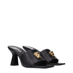 Versace Black Leather Stiletto Heels Sandals VE-15233995931913-EU37/US7