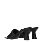 Versace Black Leather Stiletto Heels Sandals VE-15233995931913-EU37/US7