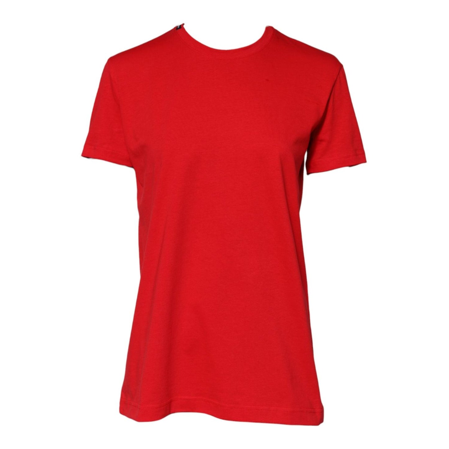 Dolce & Gabbana Red Plain Short Sleeves Crew Neck Top T-shirt TSH90725-40