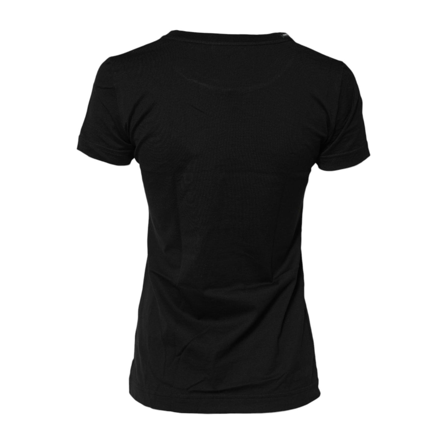 Dolce & Gabbana Black Short Sleeves Crew Neck Top T-shirt TSH90740-38