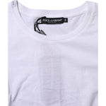 Dolce & Gabbana White Short Sleeves Crew Neck Top T-shirt TSH91277-38