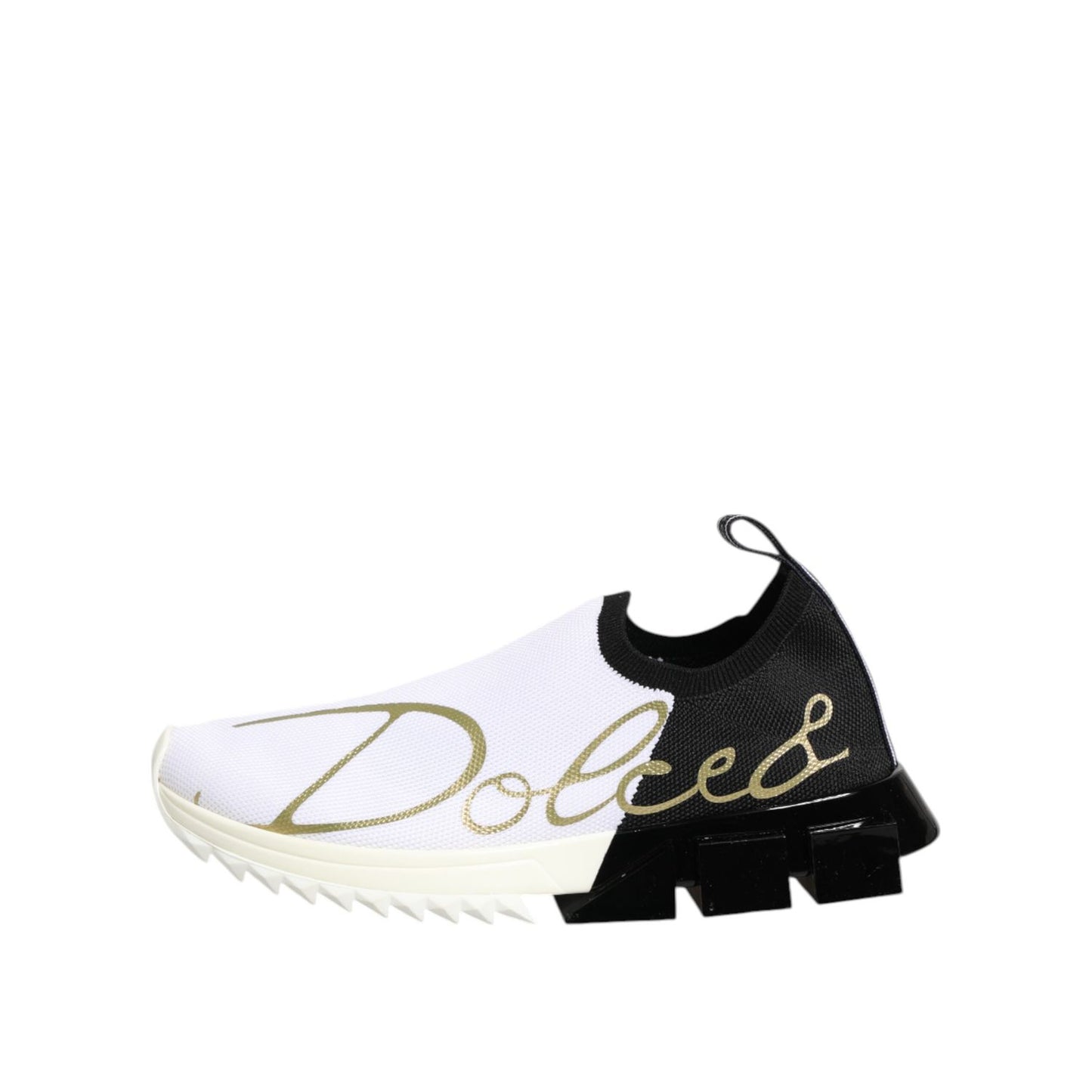 Dolce & Gabbana White Black Low Top Sorrento Sneakers Shoes