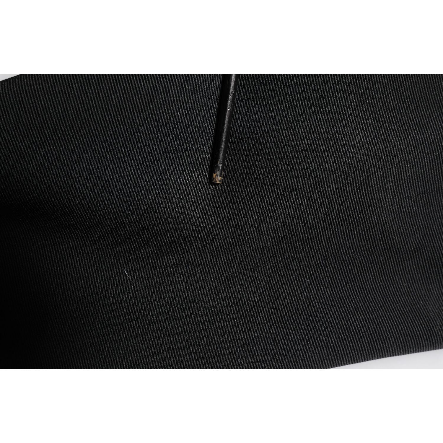 Dolce & Gabbana Black Acetate HighWaist Tapered Trouser Pants