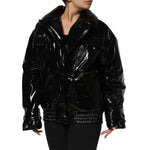 Dolce & Gabbana Black Polyester Quilted Puffer Coat Jacket JKT41568-40