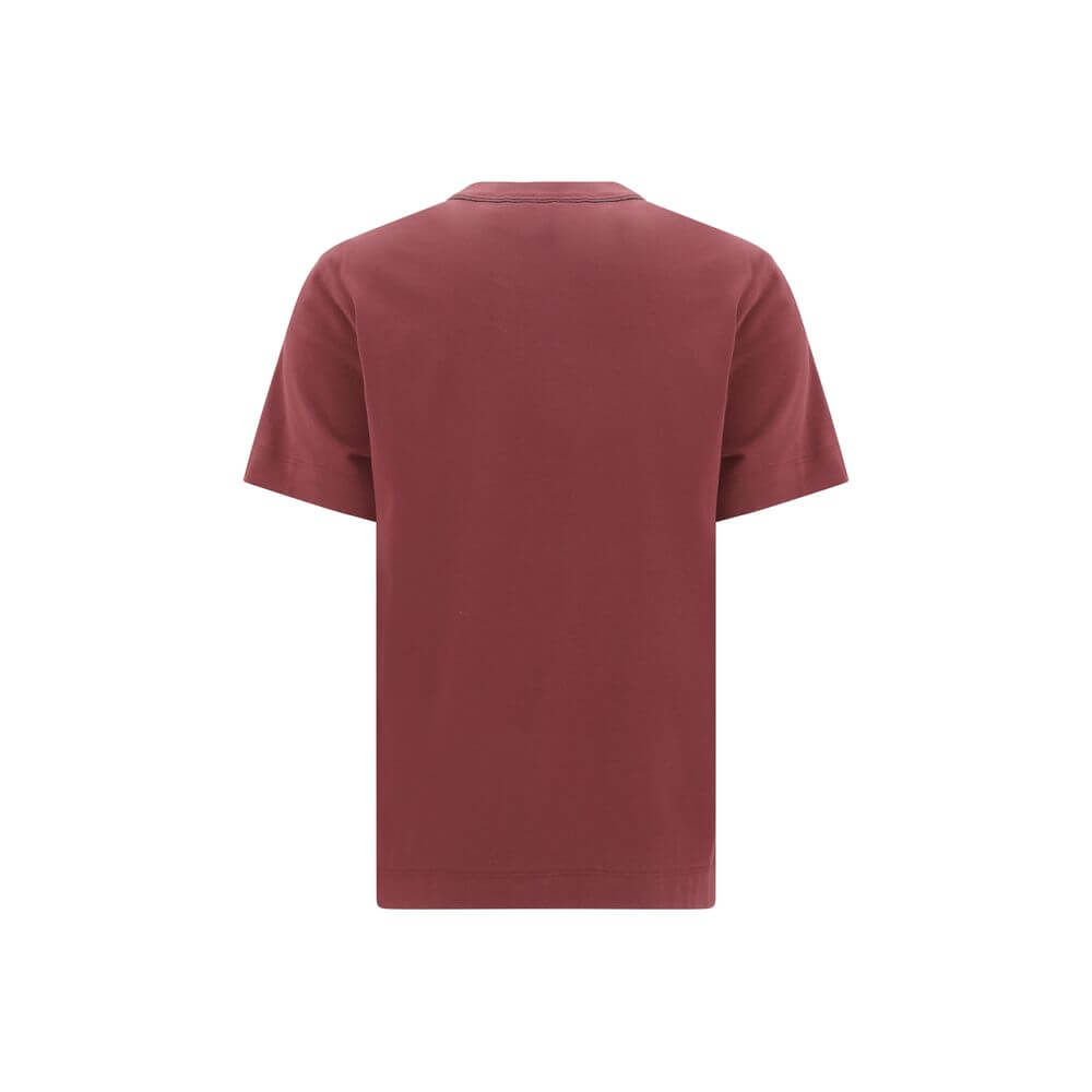 Brunello Cucinelli Bordeaux Cotton T-Shirt