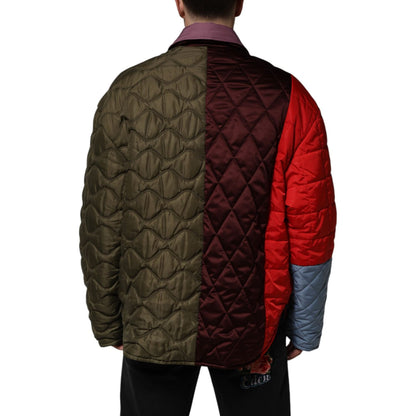 Dolce & Gabbana Multicolor Patchwork PolyesterQuilted Jacket