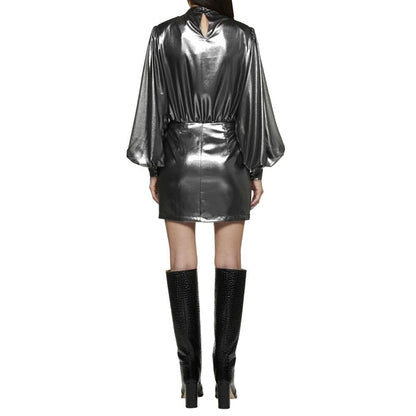 BLANCA VITA Silver Polyester Cocktail Dress
