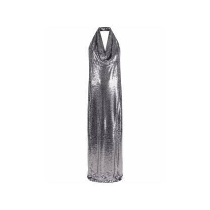 BLANCA VITA Silver Elastane Cocktail Dress