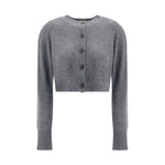 Loulou De Saison Cashmere crop Cardigan LO-ZEPHIRLDSANTHRACITE-L