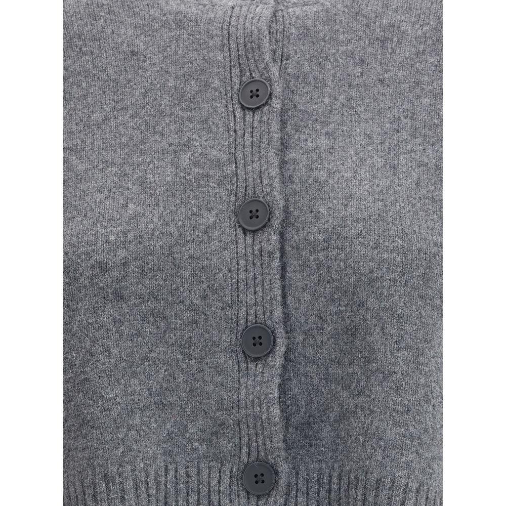 Loulou De Saison Cashmere crop Cardigan LO-ZEPHIRLDSANTHRACITE-L