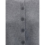 Loulou De Saison Cashmere crop Cardigan LO-ZEPHIRLDSANTHRACITE-L
