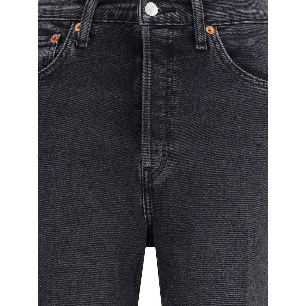 RE/DONE Wide leg Jeans RE-16503WHRWDLGWASHEDNOIR-W24