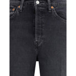 RE/DONE Wide leg Jeans RE-16503WHRWDLGWASHEDNOIR-W24