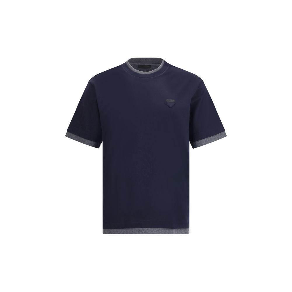 Prada Double layer T-Shirt PR-UJN912SWMO11CDF095J-S