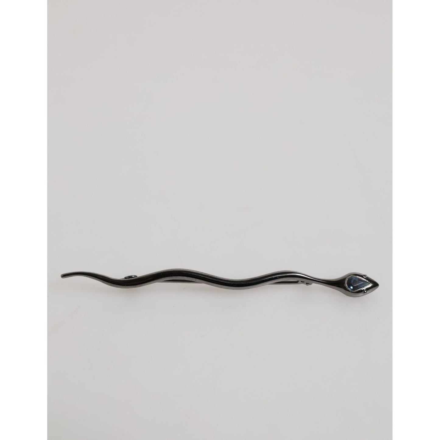 Dolce & Gabbana Black Brass Crystal Spilla Serpente Mens Brooch Pin SMY10790