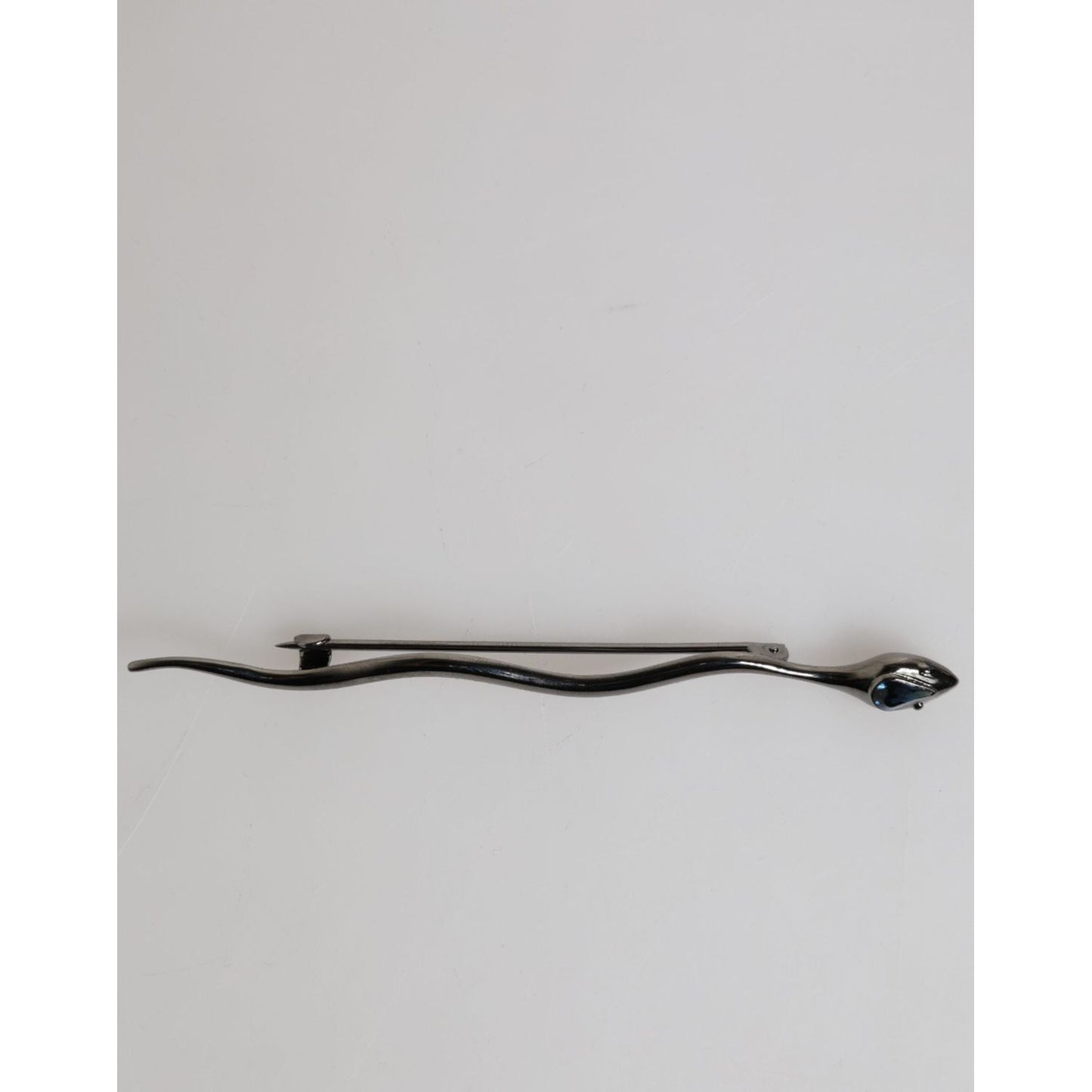 Dolce & Gabbana Black Brass Crystal Spilla Serpente Mens Brooch Pin SMY10790