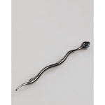 Dolce & Gabbana Black Brass Crystal Spilla Serpente Mens Brooch Pin SMY10790