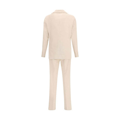 Lardini Beige Cotton Two-Piece Suit