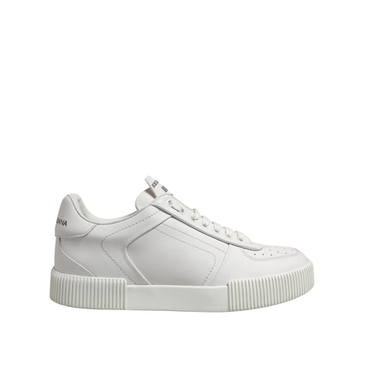 Dolce & Gabbana White Miami Leather Low Top Sneakers Shoes MV7876-39